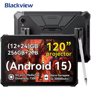 Blackview Active 12 Pro Projector Rugged Tablet 11 FHD+IPS 90Hz Display Dimensity 7300 16GB+1TB 30000mAh Bettery Google Play