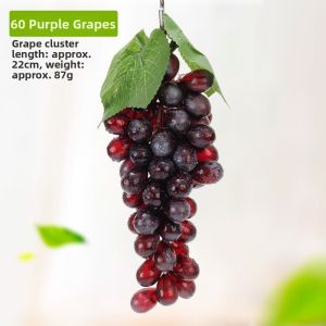 GOFIDIN Thực tế Những chùm nho nhân tạo Trang trí Mô phỏng Trái cây giả nhân tạo Cỏ xanh Đồ trang trí trái cây giả Trang trí bàn ăn