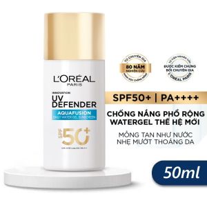 Sữa Chống Nắng Dạng Gel LOreal Aquafusion 50ml Bảo Vệ Mạnh Mỏng Nhẹ Cấp Ẩm LOreal Paris Aquafusion Daily Water Gel Sunscreen SPF 50+ PA++++