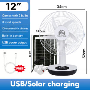 fan solar electric fan sale with solar panel rechargeable outdoor fan 12 inch with light inverter desktop portable fan