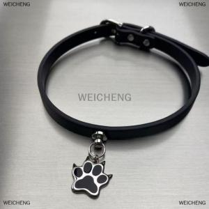 [COD] WEICHENG Hip Hop Black Leather Rivets Cat Claw Necklace For Women Dark Spicy Girls Chokers Trend Cool Gothic Fashion Jewelry Accessories