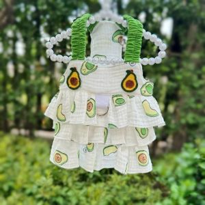 WMU7071 Thin Breathable Dog Cake Skirt Comfortable Cotton Puppy Princess Skirt Soft Lightweight Summer Cat Clothes Spring