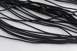 Tali Elastis Elastic Bulat Diameter 3 mm Hitam Harga Per 5 Meter Untuk Tali Jaket Dll