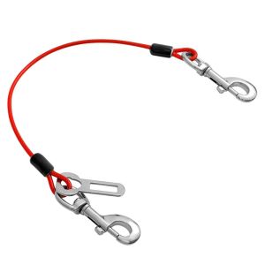 CHARRISSA Comfy Dog Car Harness Chew-Proof Secure Dog Seat Belt Universal Wire Rope Pet Safety Leash Car Travel