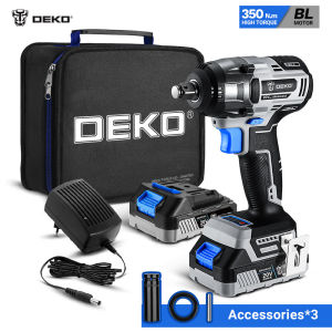 DEKO Power Tools 20V MAX Cordless Brushless Wrench 350N.m High Torque Electric Impact Wrench