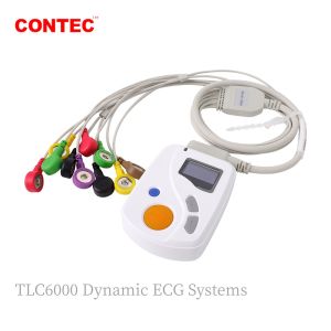 CONTEC TLC6000 24hours Dynamic ECG Systems EKG Recorder 12-lead ECG Holter Monitor PC Software Analyzer