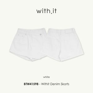 Withit High Rise Denim Skort กางเกงกระโปรงยีนส์ - BTW41598