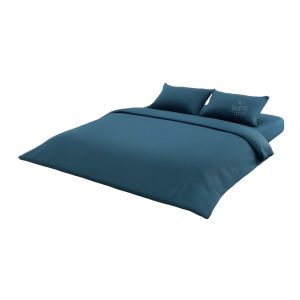 Bộ chăn ga gối 4 món Satin Cotton Runa Corner mềm mại thoáng khí Set 2 Vỏ gối 1 Ga Bo Chun 1 Vỏ Chăn