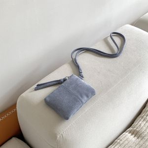 ADDO แบบพกพาได้ กระเป๋าใส่เหรียญหนังนิ่ม กระเป๋าสตางค์ใบเล็ก พิมพ์ลายเสือดาว กระเป๋าคล้องคอสำหรับเดินทาง กระเป๋าเก็บของขนาดเล็ก กระเป๋าสะพายไหล่สำหรับผู้หญิง