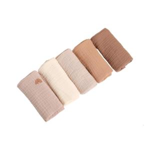 5ชิ้นผ้าเช็ดทำความสะอาดเด็กผ้าเช็ดหน้าเอี๊ยมกันเปื้อนสี่เหลี่ยมผ้าเช็ดตัวพยาบาลผ้าเช็ดทำความสะอาดใบหน้าระบายอากาศสำหรับเด็ก