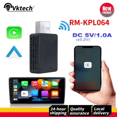 Wired To Wireless Carplay & Android Auto Wireless Adapter USB Plug and Play 2 in 1 Dongle Bluetooth-Compatible 5.0 WiFi
