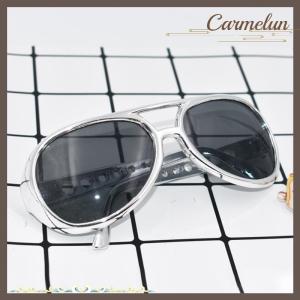 [Carmelun] Novelty Gold Sunglasses Funny Beard Glasses 70s Disco Costume Presley Props Funny Glasses With Party Favor