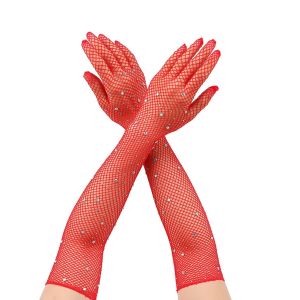 1 Pair Stocking Blink Gloves Sarung Tangan Bertabur Diamond Arung Tangan Stocking Sarung Tangan Wedding Party Gloves Seksi Glitters