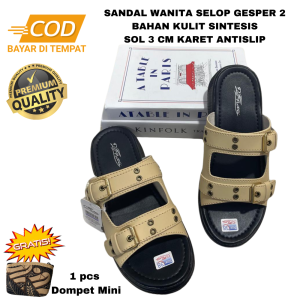 Sandal Wanita Dewasa Ibu dan Remaja Hak Sedang Terbaru 2024 Empuk Model kekinian Sendal Wedges Pesta Cantik Murah Meriah