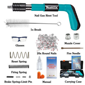 【Free 120 Nails】Nail Gun Ceiling Artifact Manual Mini Steel Nail Gun For Wood Wall Anchor Wire Fastening Pipe Clamp Round Cap Household Fastener
