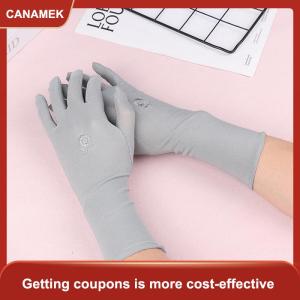 【CANAMEK】 1 cặp găng tay Kem chống nắng lái xe găng tay căng Phụ Nữ Chống UV giữa dài thoáng khí găng tay cho mùa xuân mùa hè Găng tay mỏng