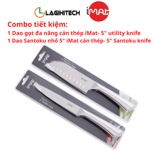 Dao nhà bếp iMat bằng Inox 430 lưỡi thép Cacbon chống mài mòn - Hàng chính hãng
