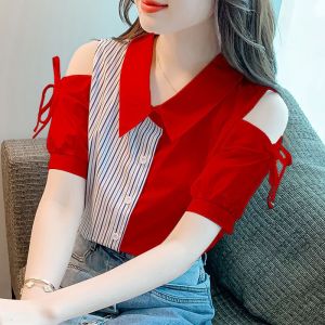 Áo Sơ Mi Lụa Nữ Mẫu Thiết Kế Hở Vai Trẻ Trung Năng Động M17