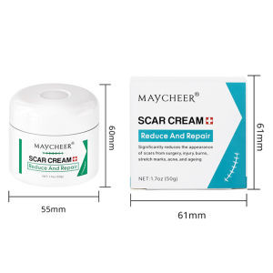 MAYCHEER scar removal cream 50g For Old And New Scar Face and Body Skin Repair Pimple Scar Remover Scarminator Cream Strech Mark Removal Acne Scar Removal Cream All scars can be used