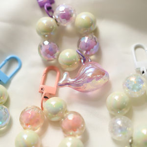 LYM Cute Acrylic Transparent Little Dolphin Keychains Backpack Pendants Accessries Decoration