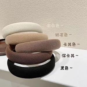 2026 Hot Sale [ Shipped from China ] Korean face-washing headband for women high crown sponge fabric headband simple hair accessory hair clip headband diyB3