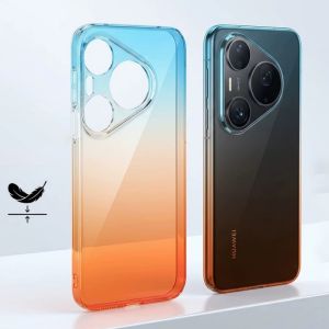 Original Ultra Thin PC Colorful Transparent Case For Huawei Pura 90 Pro Max Pura 80 70 Pro Hard HD Clear Armor Gradient Cover
