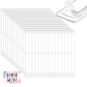 BQAN Double Sided Nail Tape for Press On Nails Display 12 Sheets 360Pcs Clear Adhesive Strips Strong Hold for False Nail Tips For Press-on Nail Display Packaging & Storage