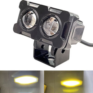 Đèn pha bi cầu 2 chế độ eye light xài nguồn từ 9V đến80V 2 chế độ sáng trằng và Vàng