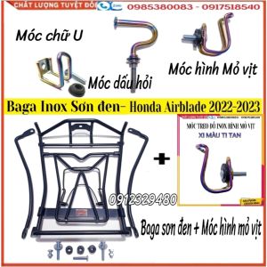 [AB 2022 Mới-AB 2023] Baga Giữa AB 2022 Mới  AB 2023 AB 160cc AB125cc INOX Dày 10 Ly- Mẫu Bắt Sàn Để Chân