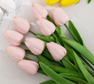 Bunga Tulip Palsu Bunga Plastik Colorful Tulip Artificial Flower Wedding Decoration Photo Props