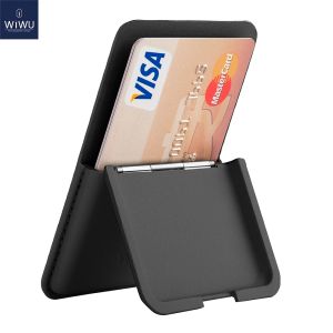 WiWU Magnetic Wallet with Stand for iPhone 17 16 15 14 13 PU Leather Card Slot Pop-up Function Mobile Phone Bracket Max 3 Cards2026