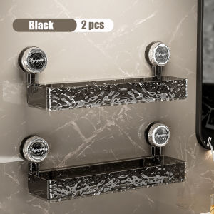Acrylic Punch-free Bathroom Storage Rack Multifunction Corner Shelf  Organizer with Suction Cup