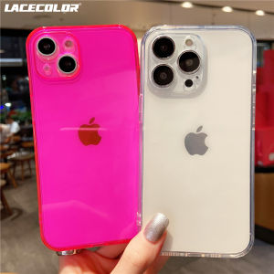Fashion Neon Fluorescent Color Cases For iPhone 15 14 13 12 Mini 11 Pro XS Max X XR 7 8 Plus SE Bright Slim Clear Soft TPU Cover