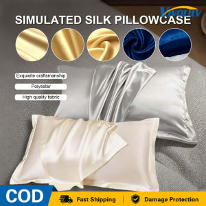 VIVOLILV Delivery from Manila🚚Cool Skin-friendly Satin Pillowcase Double-sided Imitation Silk Letter Closure Single Bedding Pillow Cover【1pcs】