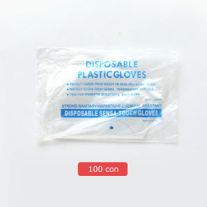 Set 100 Găng Tay Nhựa Dùng Một Lần Chất Lượng Cao Vật liệu PE tiêu chuẩn thực phẩm găng tay dùng một lần-HAUSE