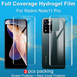 Xiaomi Redmi Note 11s 5G / 11 / Pro / 11T / + / Poco X4 NFC 5G - Imak Hydrofilm II Front & Back Protector Screen Ultra Clear Full Face Adhesive Anti Fingerprint Scratch Resistant Shock Impact Gaming Protection Matte Quality Proof