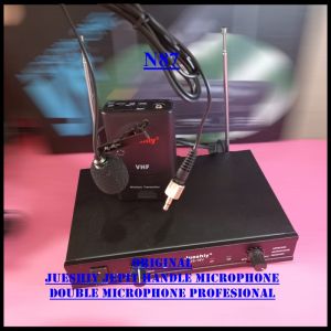 N87 ORIGINAL JUESHIY JEPIT HANDLE MICROPHONE MIC WIRELESS 16V KLIP CLIP DUAL MIK WIRELES NIRKABEL DO
