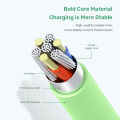 TOPK AN84 Kabel Micro USB untuk Charger dan Data Fast Charging 3A 1 Meter Quick Charge QC 3.0. 