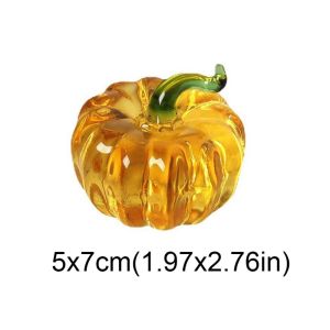 FOUNDTWO Pomegranate Pumpkin Pineapple Pumpkin Strawberry Fruit Ornaments Interesting Glass Crafts Crystal Crafts Ornaments Crystal Figurines Simulated Artificial Fruit Decoration Office