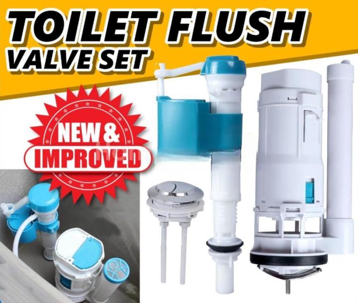 Flush Toilet Flush Set Pam Tandas Flush Duduk Toilet Flush Valve 馬桶水箱配件 ...