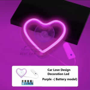 Ready Stock Car Love Design Modified Neon Car Decoration Led