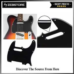 Pickguard Pelindung Body Gitar Telecaster S Black 3ply