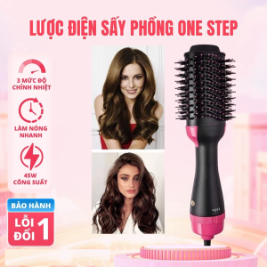 Máy Uốn Duỗi Sấy 5in1 Tạo Kiểu Tóc Salon Tại Nhà tạo kiểu tóc lược điện làm tóc đa năng uốn xoăn làm phồng cao cấp hàn quốc mini có 3 mức nhiệt không hư hại tóc