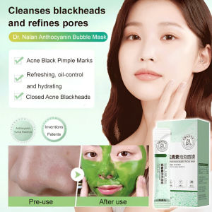 💖Buy 1 Free 1💖Dr. Nalan Anthocyanin Bubble Mask/Anthocyanin Bubble Mask Remove Blackheads Deep Cleansing Deeply Exfoliating Face/Moisturizing Oil Control/Gentle And Mild/Antioxidant Rich/Daily Skincare/Travel Essential花青素深层补水保湿面膜