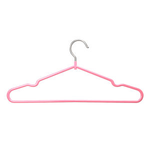 [Alex Do] Hot Sale Clothes Hanger Hanger With Grooves For Airing Children Adult Metal Simple Thick Non-slip Dip Plastic Coat Hanger Blue Green