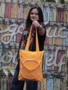 SATU ALAT Tas Selempang + Tote Bag HITAKA TRANSPARAN 100% Canvas Premium Tebal Tas Kanvas