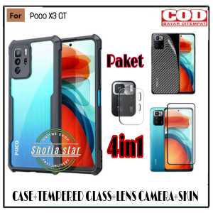 PROMO 4IN1 CASE POCO X3 GT X3 X3 NFC M3 X3 PRO M3 PRO SOFT CASE SHOCKPROOF TRANSPARAN PROTECT CAMERA