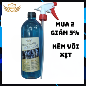 Dung dịch tẩy rửa dầu nhớt Võ Gia chai 1L + vòi xịt dùng cho chi tiết xe máy oto xe diên máy móc