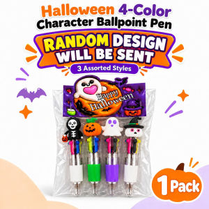 Halloween Stationery SetNotebook 4-Color Pen Cute Cartoon Party Favor Gift School Stationery Halloween Stationery Halloween Gifts 万圣节