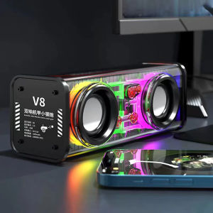 Loa Karaoke Mini Bằng Gỗ Kết nối Bluetooth Không Giây. tặng kèm míc có giây. bass căng có led nháy kết nối dễ dàng